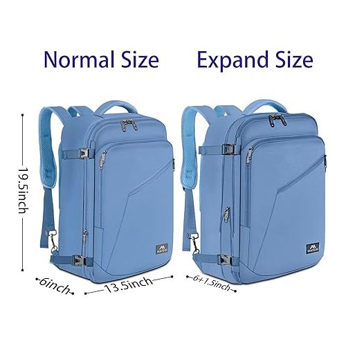  MATEIN Cute Backpack for Women,Nurses Teacher, Expandable Water Resistant Personal Item Carry on Backpacks for Business Trip, 45L Rucksack for Traveler Outdoor Sports, Gift for Traveling