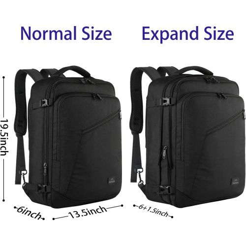  [아마존 핫딜] [아마존핫딜]MATEIN Matein Carry on Backpack, Extra Large Travel Backpack Expandable Flight Approved Weekender Bag for Men and Women, Water Resistant Lightweight Daypack for Airplane 40L, Black