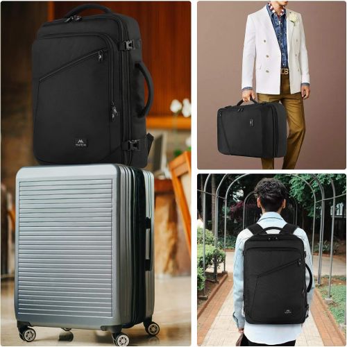  [아마존 핫딜] [아마존핫딜]MATEIN Matein Carry on Backpack, Extra Large Travel Backpack Expandable Flight Approved Weekender Bag for Men and Women, Water Resistant Lightweight Daypack for Airplane 40L, Black