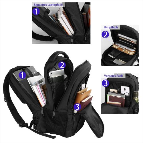  [아마존 핫딜]  [아마존핫딜]Matein Rucksack Damen,Laptop Rucksack Business Notebook Tasche Multifunktion Grosser Schulrucksack Daypack Wasserdicht mit USB Ladeanschluss fuer Herren Manner Schueler Jungen Teenager 15,6