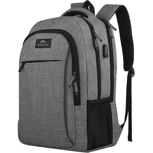  [아마존베스트]Matein Travel Laptop Backpack, Business Anti Theft Slim Durable Laptops Backpack with USB Charging Port, Water Resistant College School Computer Bag Gifts for Men & Women Fits 15.6