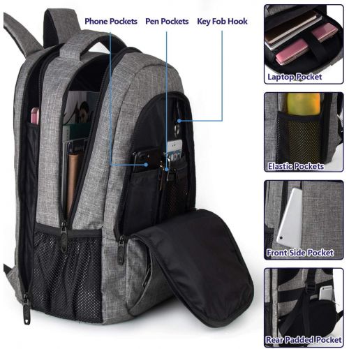  [아마존베스트]17 Inch Laptop Backpack, MATEIN TSA Large Backpack for Travel and Business with USB Charger Port, Water Resistant Big Flight Approved Weekender Carry-On Backpack with Luggage Sleev