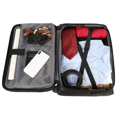  [아마존베스트]Rolling Laptop Bag, MATEIN Rolling Briefcase for Business Travel, Fits 17 inch Notebook, Carry-on Luggage Attache Case Waterproof Rolling Work Bag for Men and Women, Black
