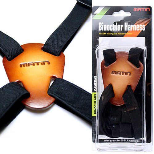  MATIn Binoculars Harness Strap Leather & Elastic Nylon Accessories Also Great for D-slr Cameras