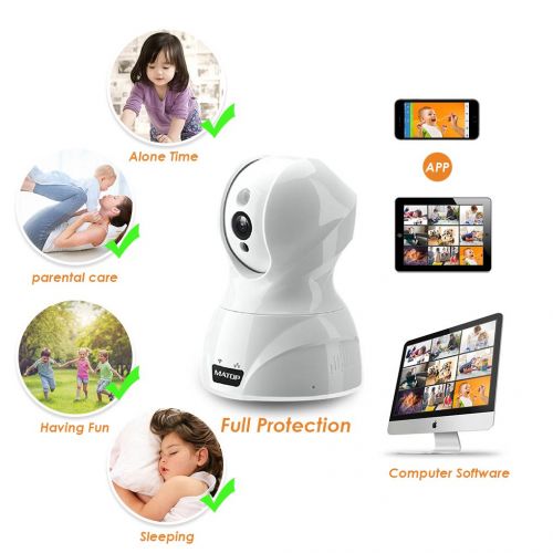  Baby Monitor Wireless Security Camera - MATOP 1080P HD Cloud Home Security Camera IP Camera Pan/Tilt/Zoom WiFi/Ethernet 2 Way Audio with Motion Detection Night Vision for Baby/Elde