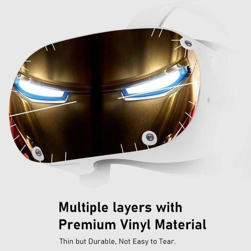  [아마존베스트]MATTAY Oculus Quest 2 VR Headset and Controller Sticker, Vinyl Decal Skin for VR Headset and Controller, Virtual Reality Protective Accessories - Iron Eye