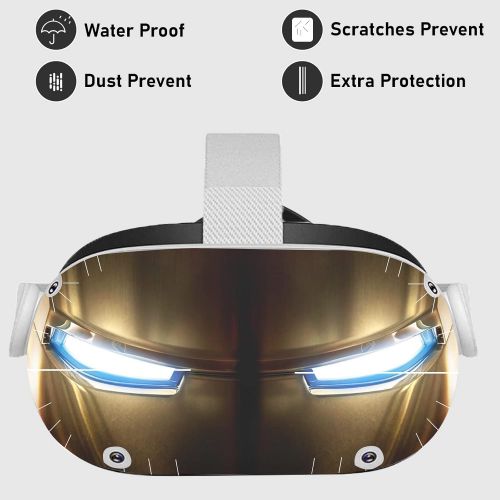  [아마존베스트]MATTAY Oculus Quest 2 VR Headset and Controller Sticker, Vinyl Decal Skin for VR Headset and Controller, Virtual Reality Protective Accessories - Iron Eye