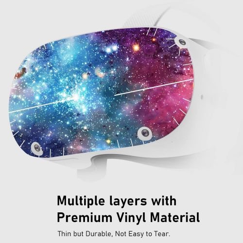  [아마존베스트]MATTAY Oculus Quest 2 VR Headset and Controller Sticker, Vinyl Decal Skin for VR Headset and Controller, Virtual Reality Protective Accessories - Starry Galaxy