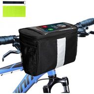 MATTISAM Bike Handlebar Bag, Bike Basket with | Mesh Pocket - Cold & Warm Insulation - Reflective Strap - Touchable Transparent Phone Pouch | Bicycle Front Bag, Bike Pouch for Cycl