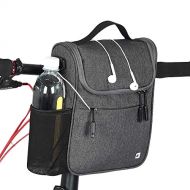 MATTISAM Bike Handlebar Bag with Insulation Layer - Can Be a Satchel with Shoulder Strap, Rain Cover, Mesh Pocket for Bottle - Bicycle Front Bag, Bike Basket, Bike Pouch, Bike Cool