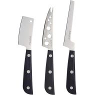 Cheese Knife, MATTSTONE HILL Cheese Knife Set - Soft & Semi Hard Cheese Knife, Soft Cheese Knife, Cheese Cleaver, Premium Stainless Steel, Black Handle