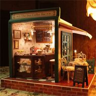 MAUBHYA Cuteroom DIY Dollhouse Handcraft Miniature Project Kit The Star Coffee Bar Music Wooden Doll House