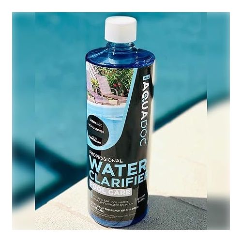  Pool Clarifier Liquid for Fast Acting Cloudy Water Treatment, Swimming Pool Water Clarifier Pool Owners Love, Use Our Clarifier to Keep Your Pool Clear | AquaDoc 32oz