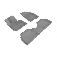 3D MAXpider All 2 Row Custom Fit Floor Mat for Select Hyundai Tucson Models - Kagu Rubber (Gray)