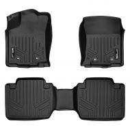 MAX LINER MAXLINER Custom Fit Floor Mats 2 Row Liner Set Black for 2018-2019 Toyota Tacoma Access/Extended Cab