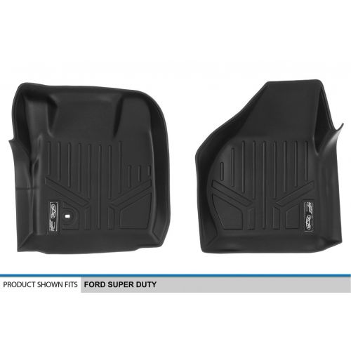  MAXLINER Floor Mats 1st Row Liner Set Black for 2008-2010 Ford F-250 / F-350 / F-450 / F-550 Super Duty (All Models)