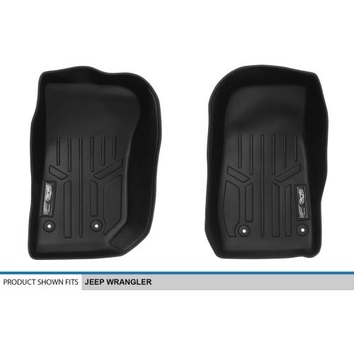  MAXLINER Floor Mats 1st Row Liner Set Black for 2014-2018 Jeep Wrangler 2 Door and Unlimited Models (JK Old Body Style Only)