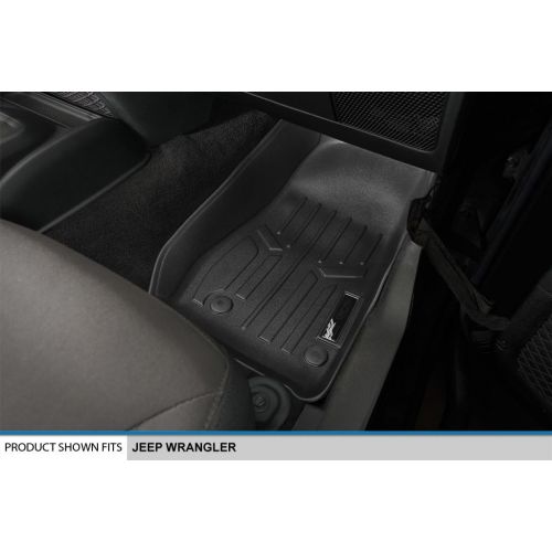  MAXLINER Floor Mats 1st Row Liner Set Black for 2014-2018 Jeep Wrangler 2 Door and Unlimited Models (JK Old Body Style Only)