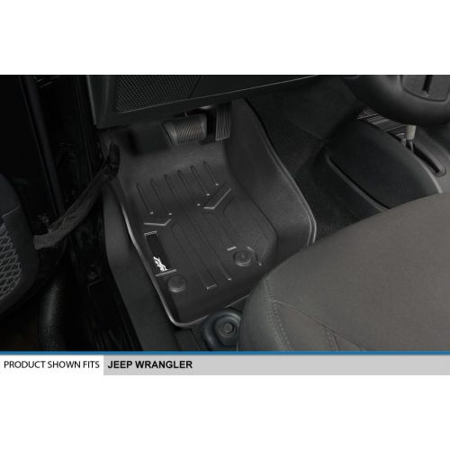  MAXLINER Floor Mats 1st Row Liner Set Black for 2014-2018 Jeep Wrangler 2 Door and Unlimited Models (JK Old Body Style Only)