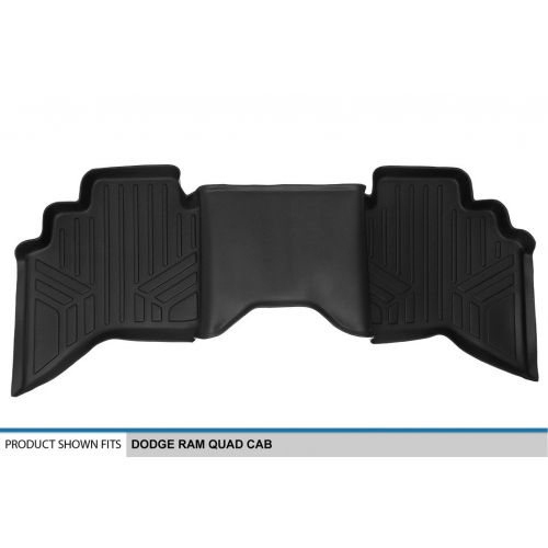  MAX LINER MAXLINER Floor Mats 2nd Row Liner Black for 2002-2008 Dodge Ram 1500 Quad Cab / 2003-2009 2500/3500 Quad Cab