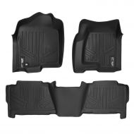 MAX LINER MAXLINER Floor Mats 2nd Row Liner Grey for 2001-2006 Chevrolet/GMC/Cadillac Pick-Up and SUV - 2007 Classic Truck Models