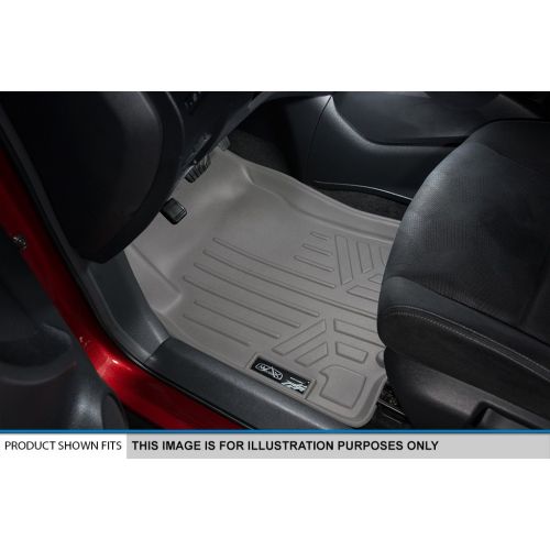  MAX LINER MAXLINER Floor Mats 2nd Row Liner Grey for 2001-2006 Chevrolet/GMC/Cadillac Pick-Up and SUV - 2007 Classic Truck Models