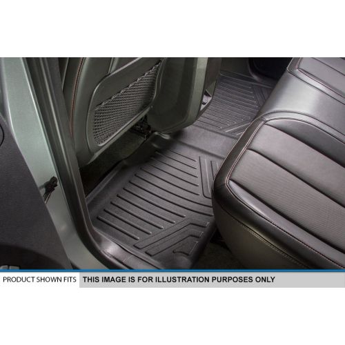  MAX LINER MAXLINER Floor Mats 2nd Row Liner Grey for 2001-2006 Chevrolet/GMC/Cadillac Pick-Up and SUV - 2007 Classic Truck Models