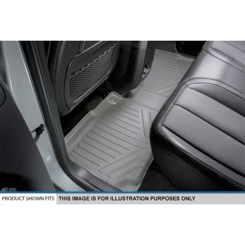  MAX LINER MAXLINER Floor Mats 2nd Row Liner Grey for 2001-2006 Chevrolet/GMC/Cadillac Pick-Up and SUV - 2007 Classic Truck Models