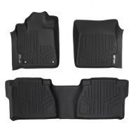 MAX LINER SMARTLINER Floor Mats 2 Row Liner Set Black for 2012-2013 Toyota Tundra Double Cab