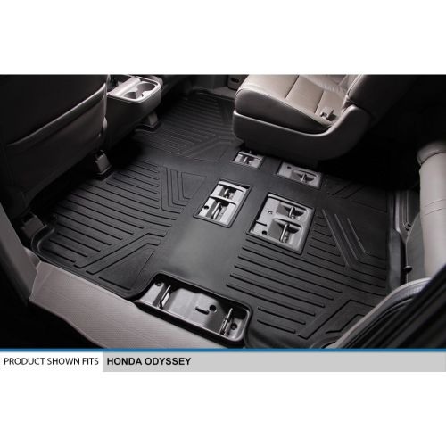  MAX LINER SMARTLINER Floor Mats 3 Row Liner Set Black for 2011-2017 Honda Odyssey