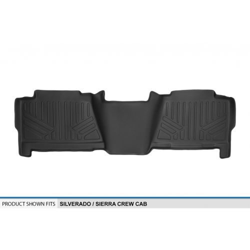  MAX LINER SMARTLINER Floor Mats 2nd Row Liner Black for 2001-2006 Chevrolet/GMC/Cadillac Pick-Up and SUV - 2007 Classic Truck Models