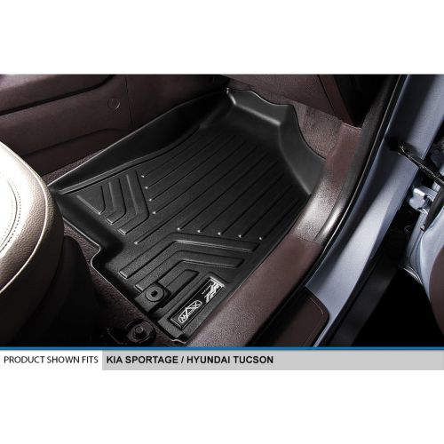  MAX LINER SMARTLINER Floor Mats 2 Row Liner Set Black for 2011-2013 Kia Sportage / 2010-2013 Hyundai Tucson