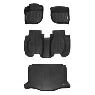 MAX LINER SMARTLINER Floor Mats 2 Rows and Cargo Liner Set Black for 2015-2019 Honda Fit