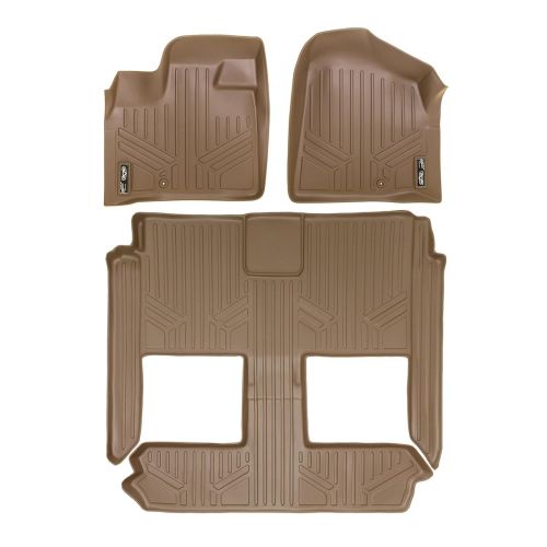  MAX LINER MAXFLOORMAT Floor Mats for Dodge Caravan/Chrysler Town & Country (2009-2015) (3 Row Set) (Tan)