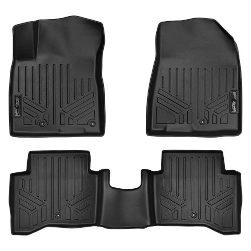  MAX LINER SMARTLINER Floor Mats 2 Row Liner Set Black for 2017-2018 Kia NIRO