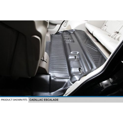  MAX LINER SMARTLINER Floor Mats 3 Rows and Cargo Liner Behind 3rd Row Set Black for 2015-2018 Cadillac Escalade