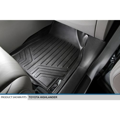  MAX LINER SMARTLINER Floor Mats 2 Rows and Cargo Liner Behind 2nd Row Set Black for 2014-2018 Toyota Highlander