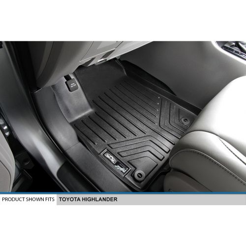  MAX LINER SMARTLINER Floor Mats 2 Rows and Cargo Liner Behind 2nd Row Set Black for 2014-2018 Toyota Highlander