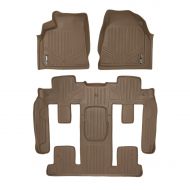 MAX LINER MAXFLOORMAT Floor Mats for Traverse/Enclave / Acadia/Outlook Bucket Seat Complete Set (Tan) 2007 2008 2009 2010 2011 2012 2013 2014 2015