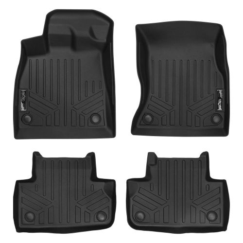  MAX LINER A0312/B0312 Custom Fit Floor Mats 2 Row Liner Set Black for 2018-2019 Audi Q5 / SQ5