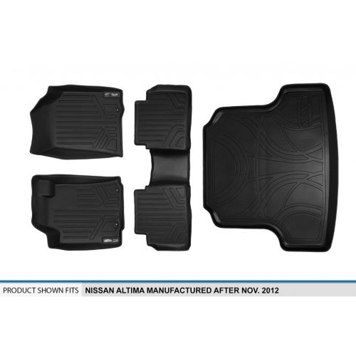  MAX LINER SMARTLINER Floor Mats and Cargo Liner Set Black for 2013-2018 Nissan Altima Sedan (Manufactured After Nov. 2012)