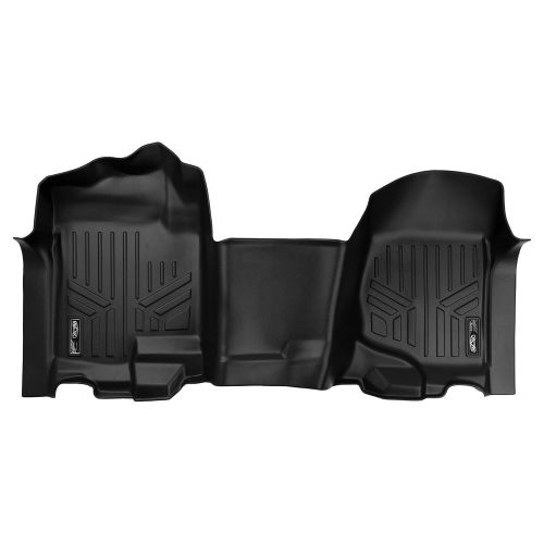  MAX LINER SMARTLINER Floor Mats 1st Row Liner Set Black for 2007-2013 Silverado/Sierra 1500-2007-2014 Silverado/Sierra 2500/3500 HD Crew or Extended Cab