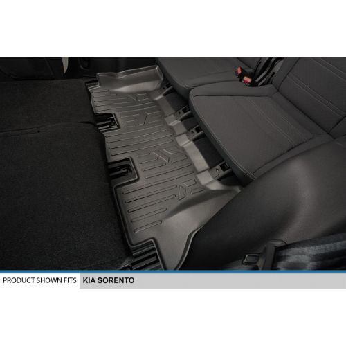  MAX LINER SMARTLINER Floor Mats 3 Rows and Cargo Liner Set Black for 2016-2019 Kia Sorento 7 Passenger Model Only