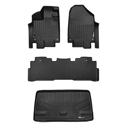  MAX LINER A0325/B0325/E0325 Custom Fit Floor Mats 2 Cargo Liner Behind 3rd Row Set Black for 2018-2019 Honda Odyssey