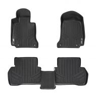 MAX LINER SMARTLINER Floor Mats 2 Row Liner Set Black for 2015-2018 Mercedes Benz C Class Sedan Only