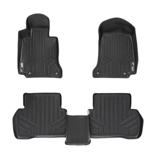  MAX LINER SMARTLINER Floor Mats 2 Row Liner Set Black for 2015-2018 Mercedes Benz C Class Sedan Only