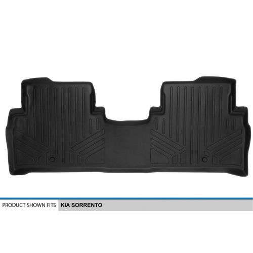  MAX LINER SMARTLINER Floor Mats 2nd Row Liner Black for 2016-2019 Kia Sorento (All Models)