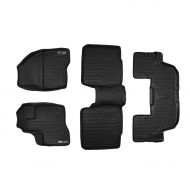 MAX LINER SMARTLINER Floor Mats 3 Row Liner Set Black for 2011-2014 Ford Explorer without 2nd Row Center Console