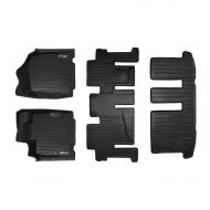 MAX LINER SMARTLINER Floor Mats 3 Row Liner Set Black for 2013-2018 Nissan Pathfinder / 2013 Infiniti JX35 / 2014-2018 QX60
