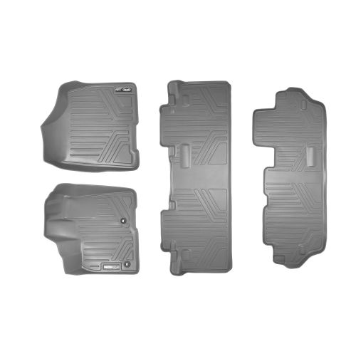  MAX LINER SMARTLINER Floor Mats 3 Row Liner Set Grey for 2013-2018 Toyota Sienna 8 Passenger Model Only